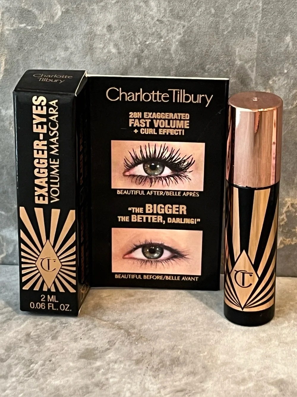 5/$25 Charlotte Tilbury Exagger-Eyes Volume Mascara Exagger-Black 2ml Mini